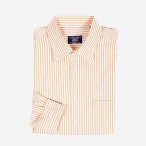 Vintage Gitman Bros Orange Oxford Stripe Button Down Shirt 16 1/2-33